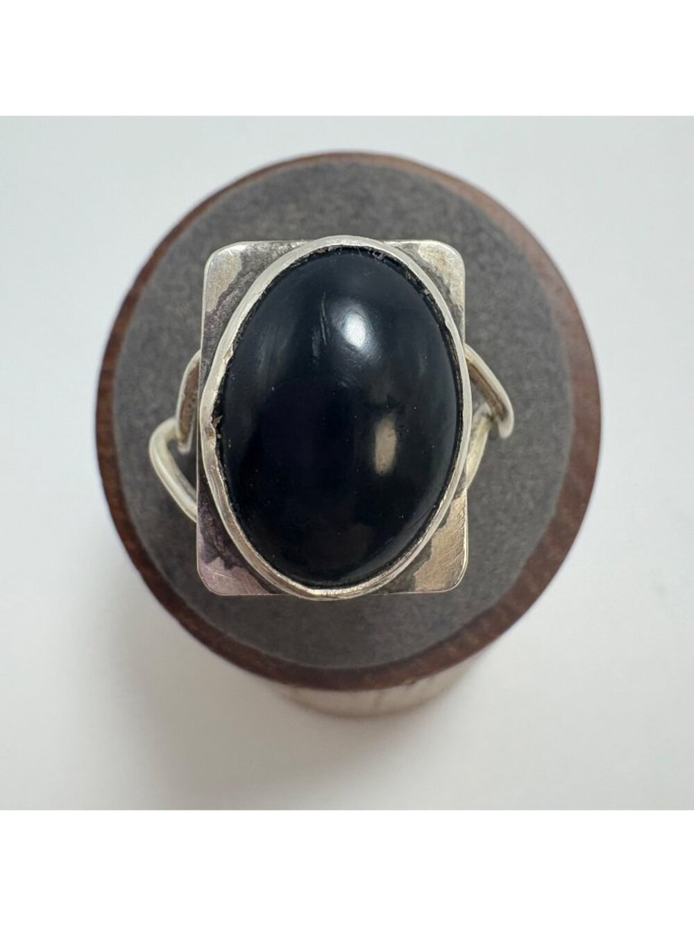 Handmade Sterling Silver 925 Black Onyx Bezel Set Statement Ring Size 10.25
